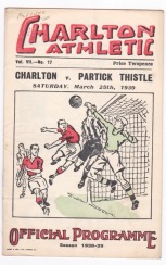 Charlton v Partick Thistle - 1938/1939