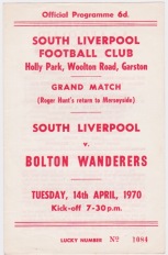 South Liverpool v Bolton - 1969/1970